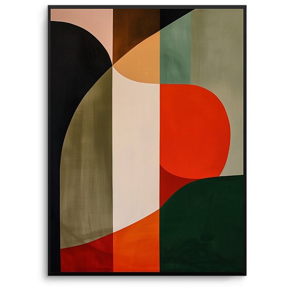 Quadro Decorativo Abstrato colorido. Artista: Jonathan Borba