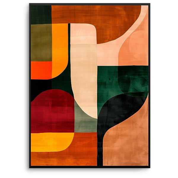 Quadro Decorativo Abstrato colorido. Artista: Jonathan Borba