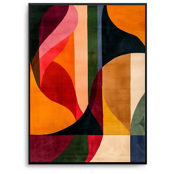 Quadro Decorativo Abstrato colorido. Artista: Jonathan Borba