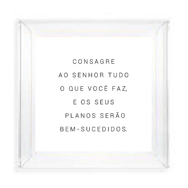 Quadro Caixa Acrílica Cristal - Frase.