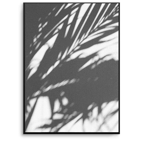 Quadro Decorativo Folhas em sombras.