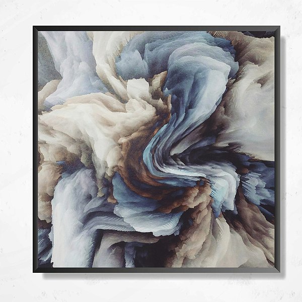 Quadro decorativo Abstrato azul em fumaça.