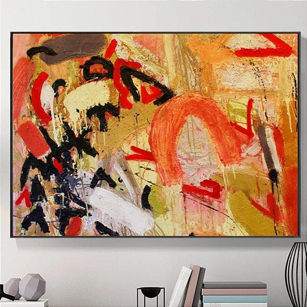 Quadro Decorativo Abstrato Colorido.