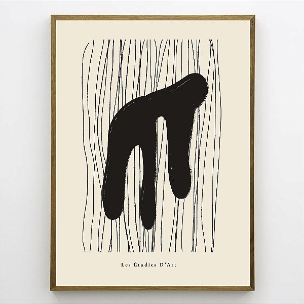 Quadro Decorativo Abstrato preto.