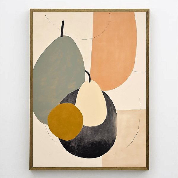 Quadro Decorativo Abstrato Frutas.