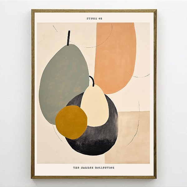 Quadro Decorativo Abstrato Frutas.