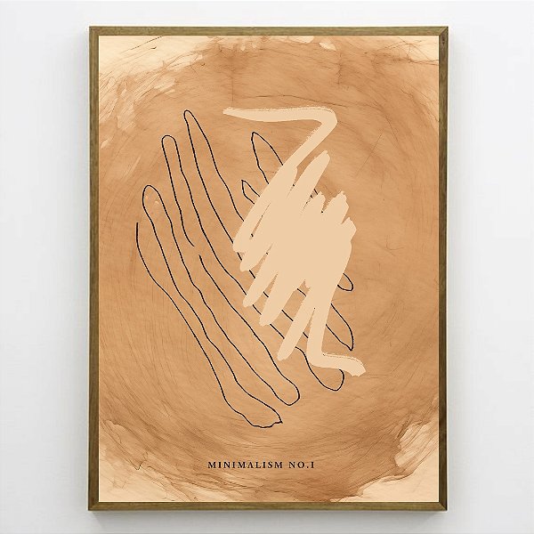 Quadro Decorativo Abstrato Terroso.