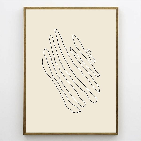 Quadro Decorativo Abstrato em linhas.