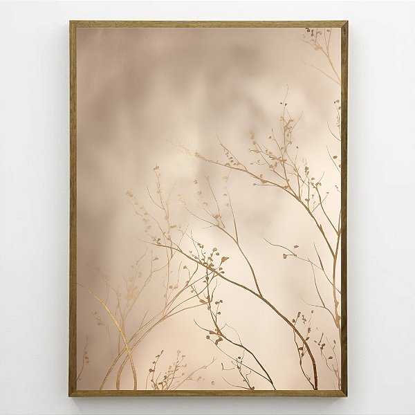 Quadro Decorativo Floral terroso.