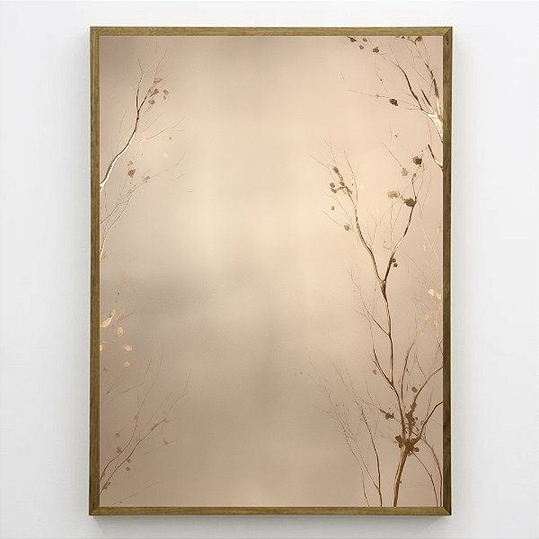 Quadro Decorativo Flor Abstrata Terrosa.