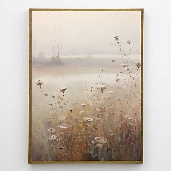Quadro Decorativo Jardim Floral.