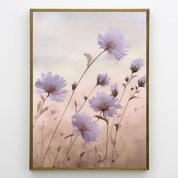 Quadro Decorativo Jardim Floral.