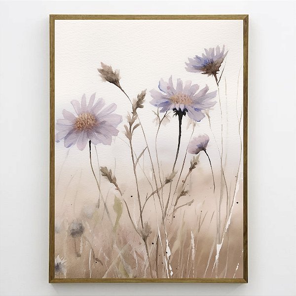 Quadro Decorativo Jardim Floral.