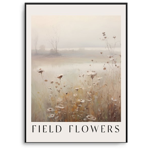 Quadro Decorativo Jardim floral Abstrato.