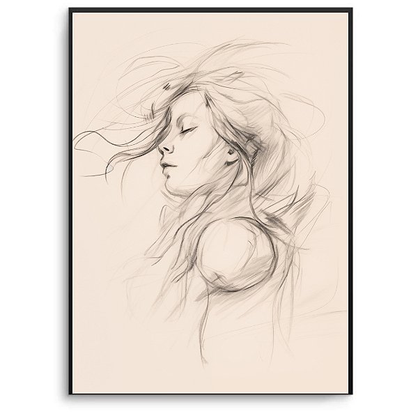 Quadro Decorativo Mulher Abstrata.
