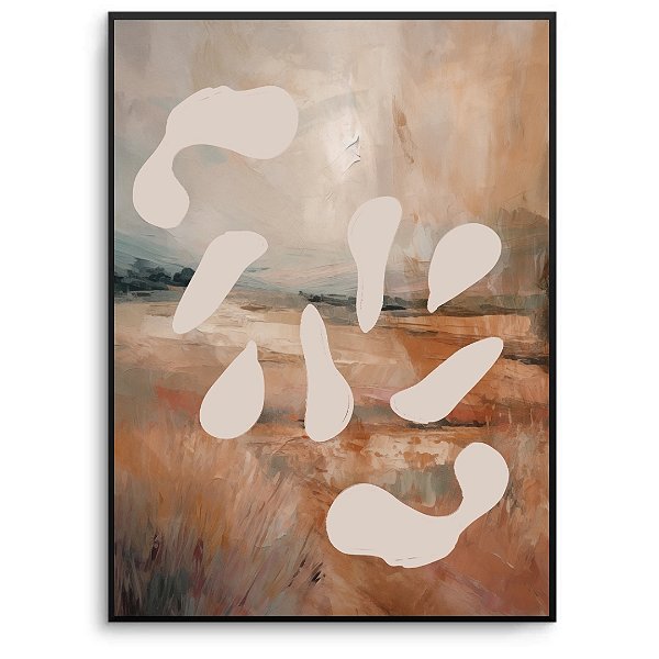 Quadro Decorativo Abstrato Terroso.