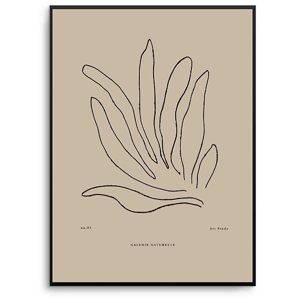 Quadro Decorativo Planta Abstrata.