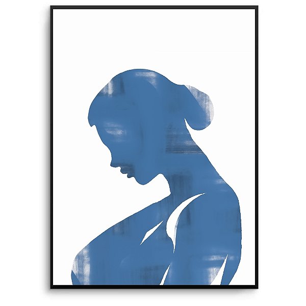 Quadro Decorativo Figurativo Azul.