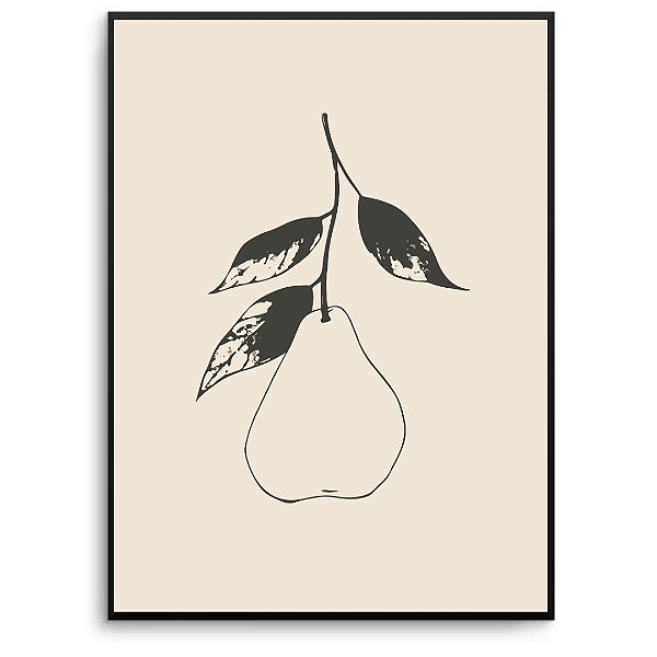 Quadro Decorativo Fruta Minimalista.