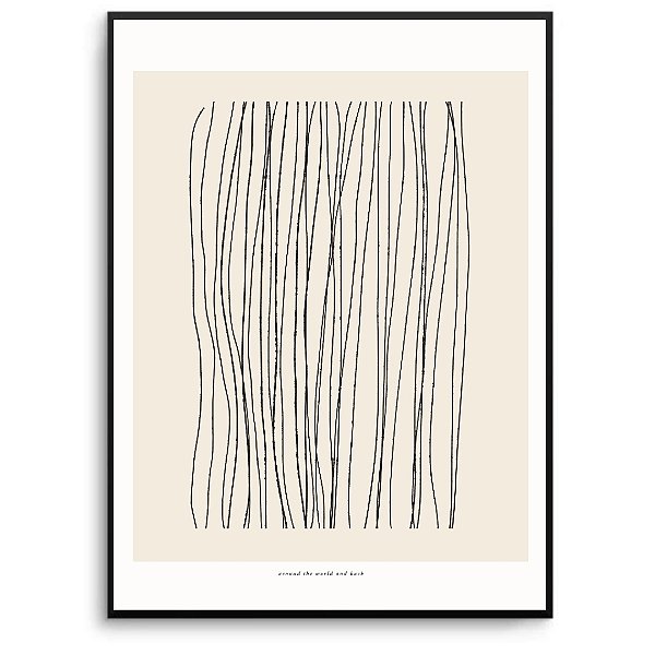Quadro Decorativo Abstrato em linhas.