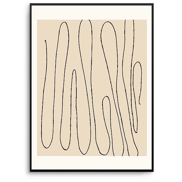 Quadro Decorativo Abstrato em linhas.