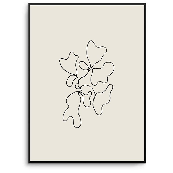 Quadro Decorativo Flor abstrato.