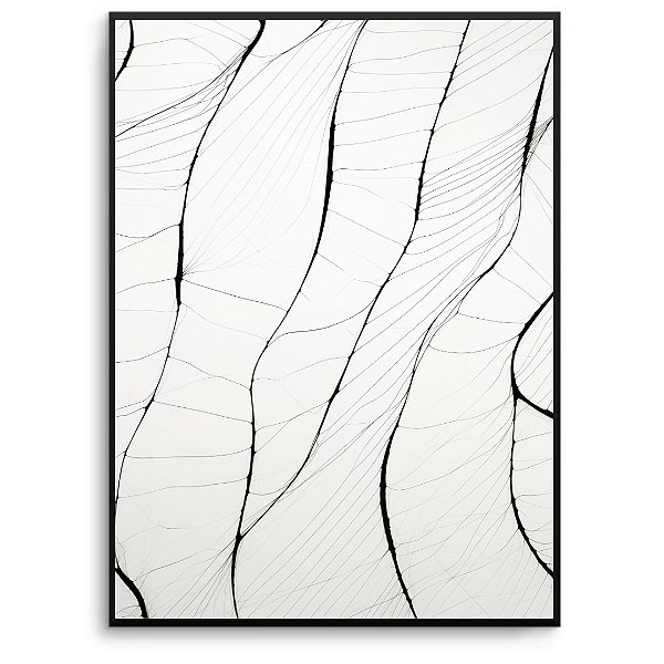 Quadro Decorativo Abstrato em linhas.
