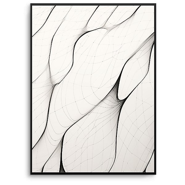 Quadro Decorativo Abstrato em linhas.