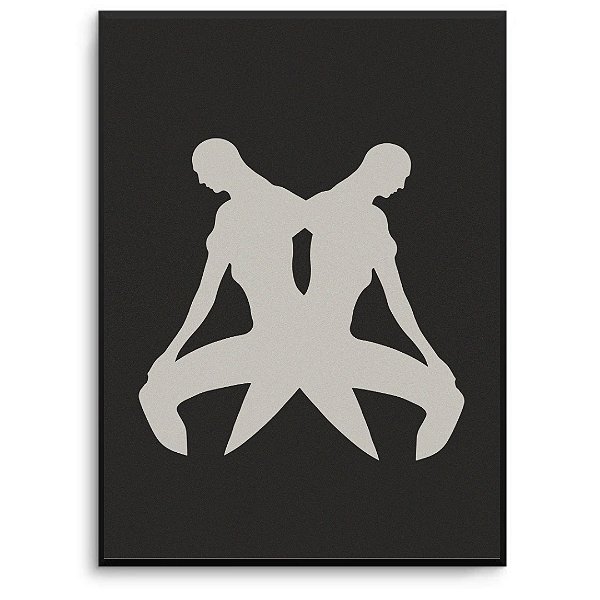 Quadro Decorativo Figurativos Detalhe preto.