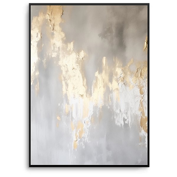 Quadro Decorativo Abstrato Cinza.