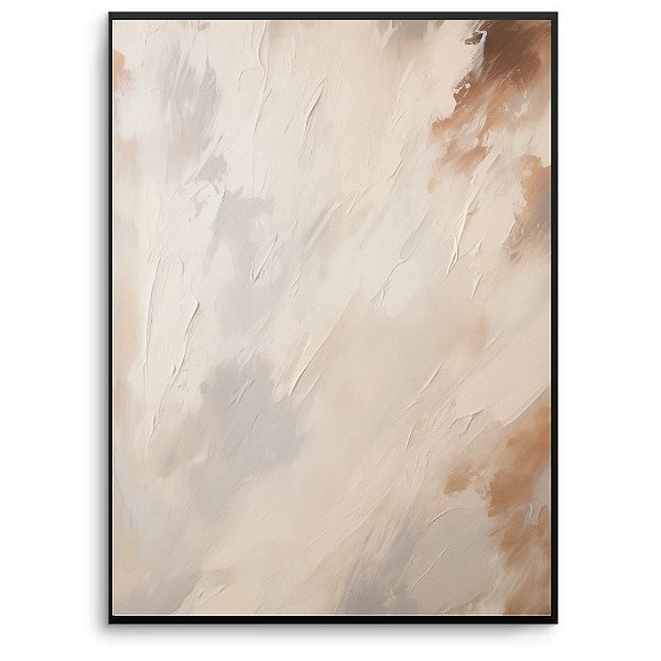 Quadro Decorativo Abstrato Tons Neutros.