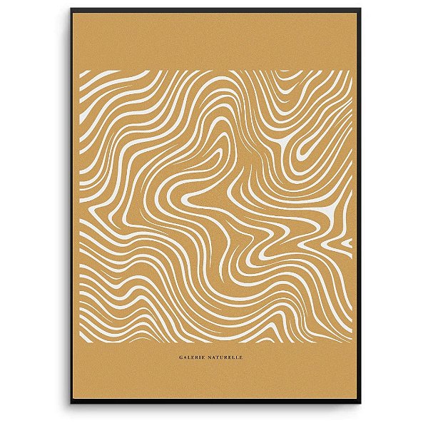 Quadro Decorativo Abstrato em linhas Terroso.