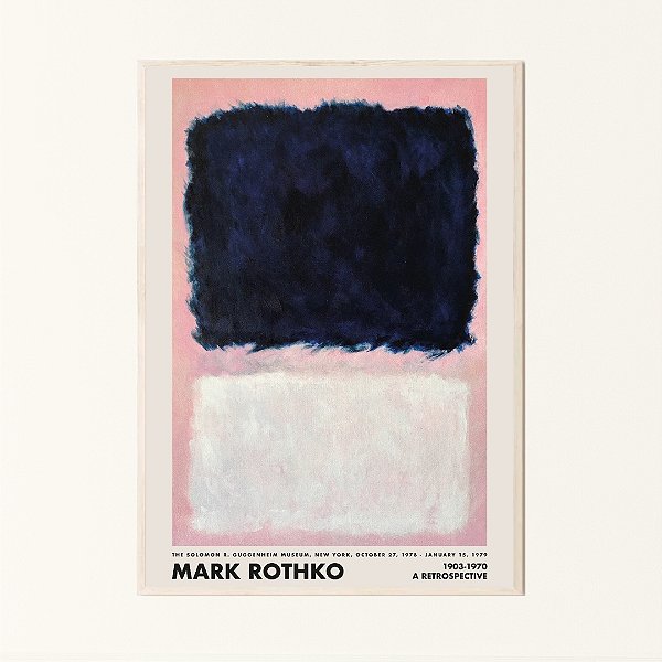 Quadro Decorativo Abstrato Azul e rosa. Artista: Mark Rothko