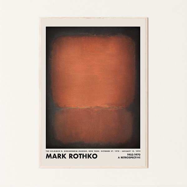 Quadro Decorativo Abstrato Escuro. Mark Rothko