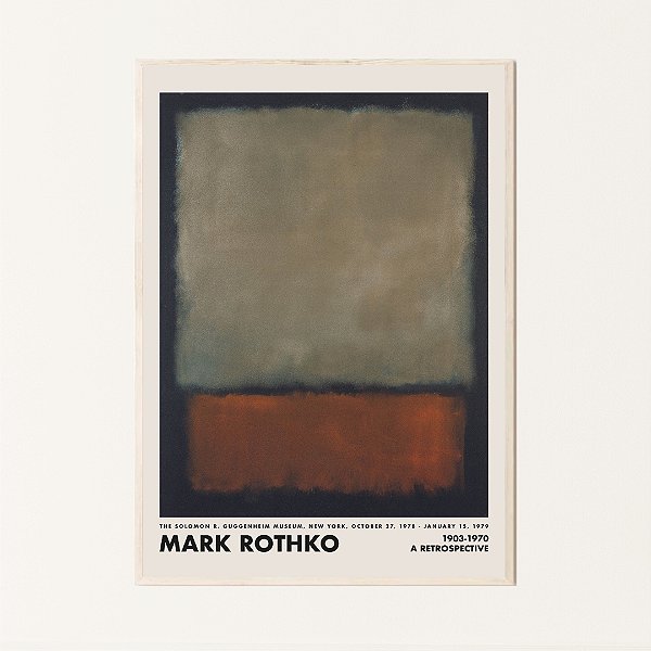 Quadro Decorativo Abstrato Escuro. Mark Rothko