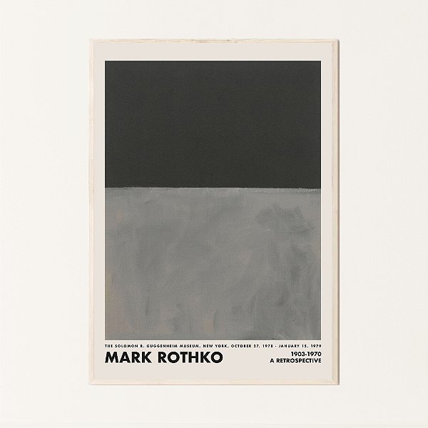 Quadro Decorativo Abstrato Cinza. Mark Rothko