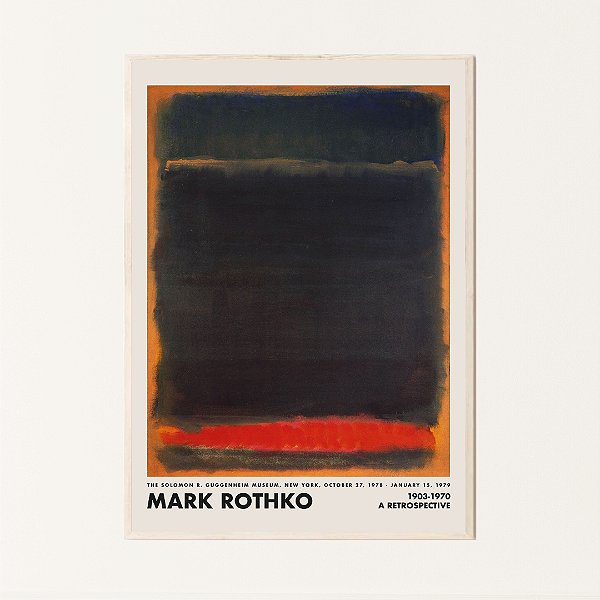 Quadro Decorativo Abstrato Escuro. Mark Rothko