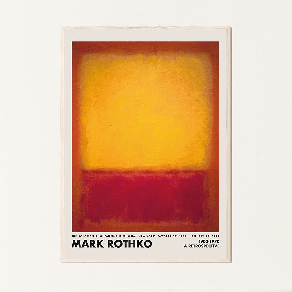 Quadro Decorativo Abstrato Tons Quentes. Mark Rothko