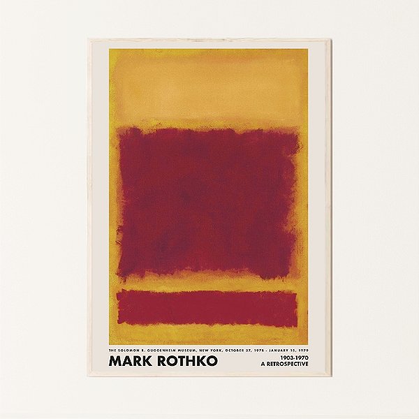 Quadro Decorativo Abstrato Tons Quentes. Mark Rothko