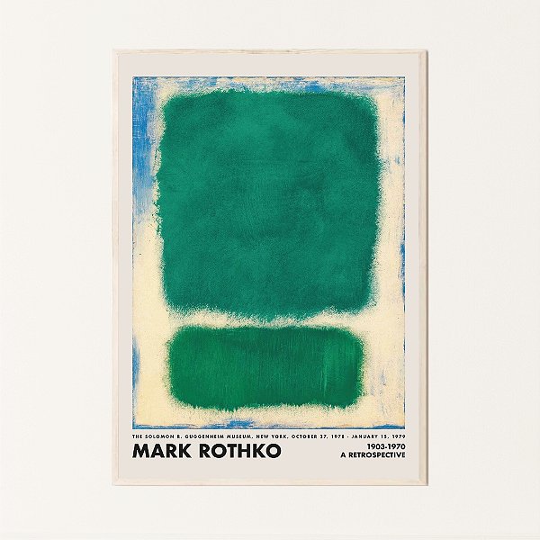 Quadro Decorativo Abstrato Verde. Mark Rothko