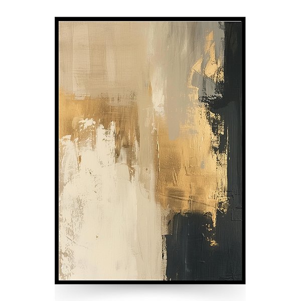 Quadro decorativo Coleção Golden and Black Shine.