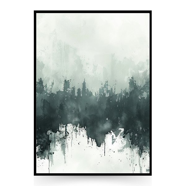 Quadro Decorativo Abstrato Verde Sublime.