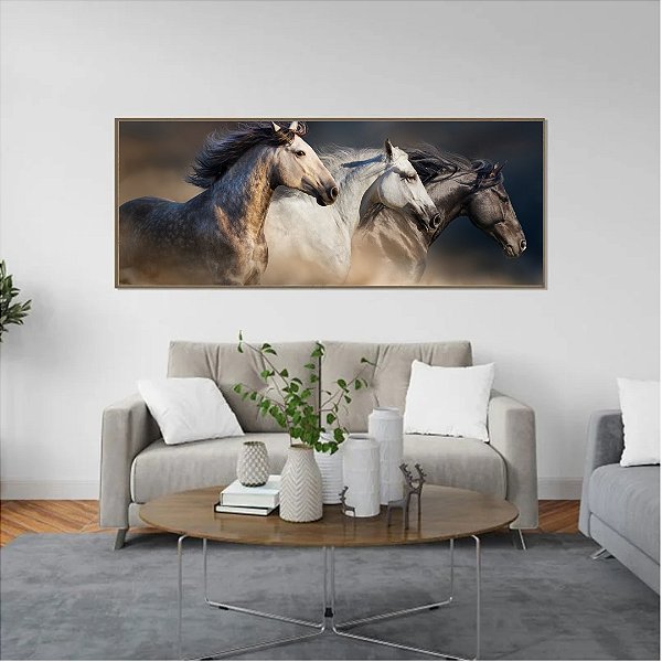 Quadro decorativo Cavalos.