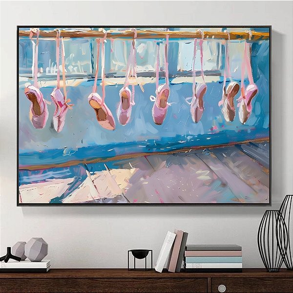 Quadro Decorativo Sapatilha de balé.