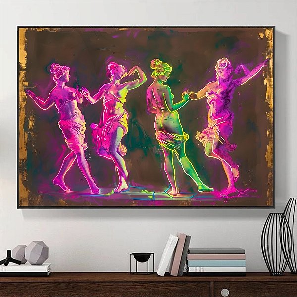 Quadro Decorativo Figurativo colorido.