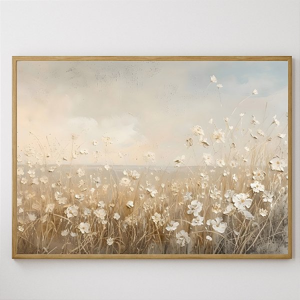Quadro Decorativo Jardim Floral.