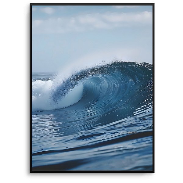 Quadro Decorativo Onda Azul.