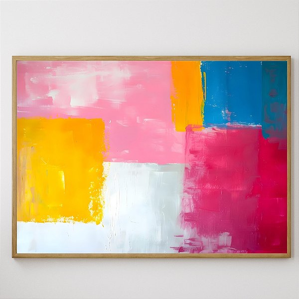 Quadro Decorativo Abstrato colorido.