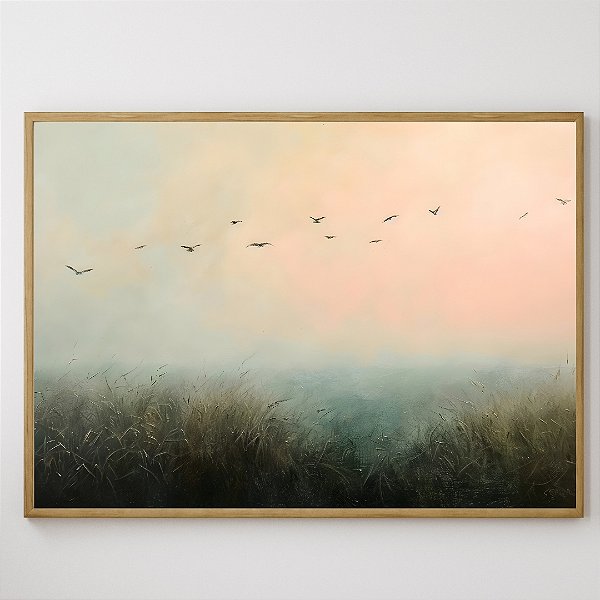 Quadro Decorativo Jardim vintage.