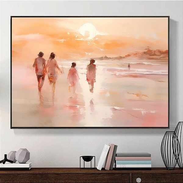 Quadro Decorativo Praia detalhes Pink.